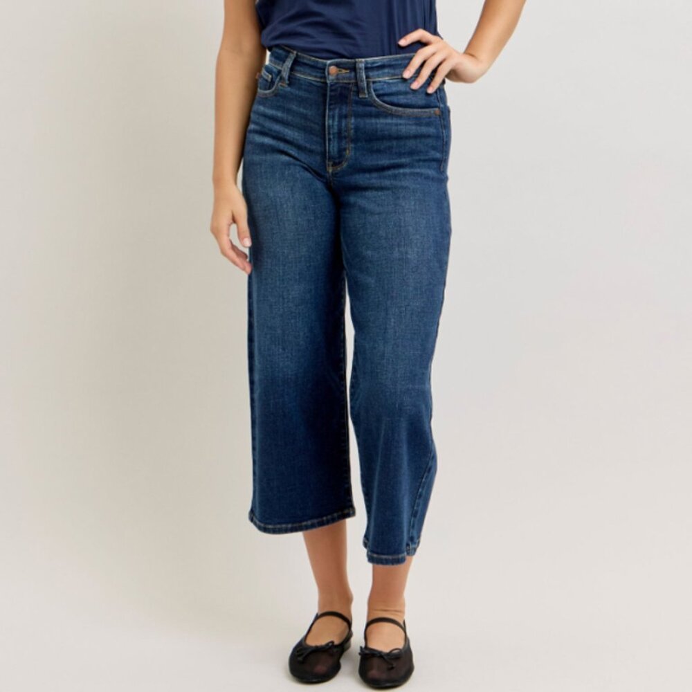 Judy Blue High Waist Ankle Wide Jeans